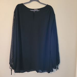 The Limited Collection Black Swiss Dot Blouse